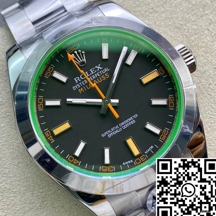 116400GV Dial Rolex Factory AR Black Milgauss 0510